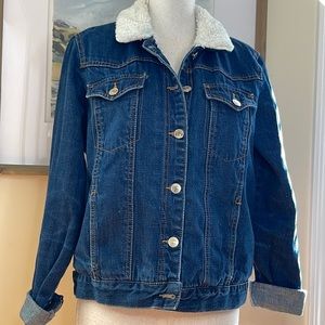 Top Shop Sherpa Lined Jean Jacket
